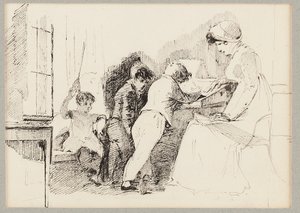 Jessy, Robert, Joseph og Sophie, 1818 av John Harden