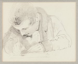 Mann skriver, 1825 av John Harden