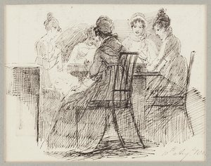 Sittende gruppe, 1808 av John Harden