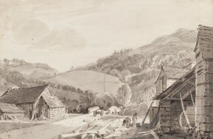 Skelwith, 1821 (wc på papir) av John Harden