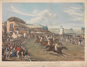 Race for Tradesmens' Plate, Chester, 1839 / Atten startet, bare tre plasserte ... av John Harris