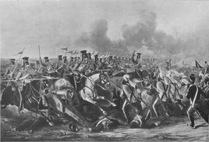 Anklagen for de 16. Queens Own Lancers i slaget ved Aliwal, 28. januar 1846, 1847 1909