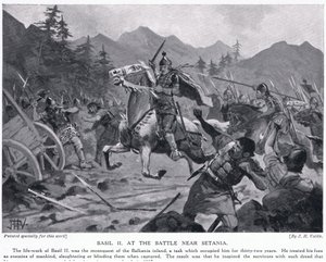 Basil II, i kamp nær Setania 1017AD av John Harris Valda
