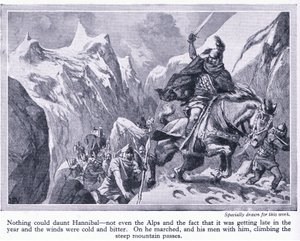 Hvordan Hannibal krysset Alpene, ca. 1950 av John Harris Valda