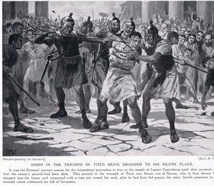 Simon i triumfen til Titus som ble dratt til sin død av John Harris Valda