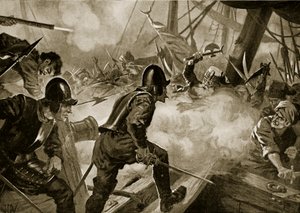 Slaget ved Lepanto, illustrasjon fra 