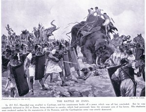 Slaget ved Zama 203 f.Kr av John Harris Valda