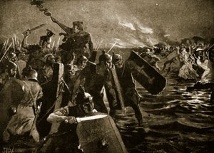 Det romerske angrepet på Anglesey av John Harris Valda
