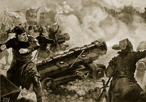 Beleiringen av Konstantinopel av tyrkerne, illustrasjon fra 