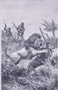 The end of Livingstone, Newnes Pictorial Knowledge utgitt av Newnes, ca. 1950-tallet (litho) av John Harris Valda