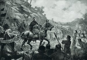 Vilhelm Erobrerne marsjerer inn i Wales av John Harris Valda