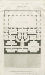 Stafford - Plan of Basement Story of Shire Hall: gravering, nd [1794-1798] (trykk) av John Harvey