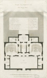 Stafford - Plan over hovedetasjen til Shire Hall: gravering, nd [1794-1798] (trykk) av John Harvey