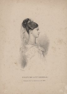Frances Ann Kemble, litho av Childs und Inman