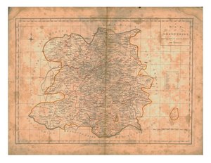 Et kart over Shropshire, c1788 av John Haywood
