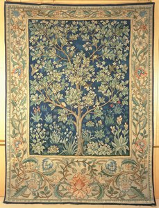 Tree Portiere billedvev, laget for William Morris & Co., ca. 1909