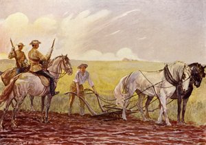 Kanadisk montert politi (farge litho)