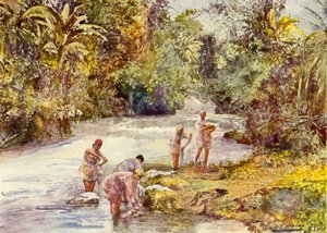 The White River, Jamaica (farge litho)