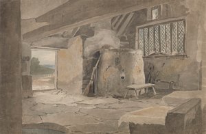 Studie av et hytteinteriør av John Henry Mole