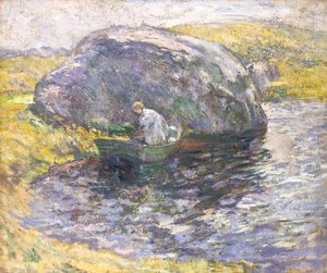 En sommerdag (olje på lerret) av John Henry Twachtman