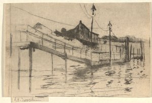 Havnescene av John Henry Twachtman