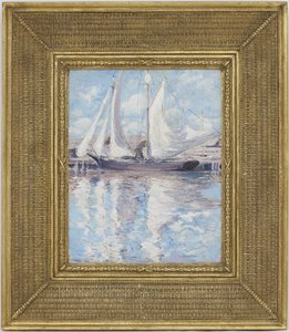 Tørkeseil, ca.1900 av John Henry Twachtman