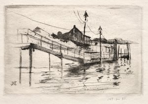 Gangbro, Bridgeport, Connecticut. av John Henry Twachtman