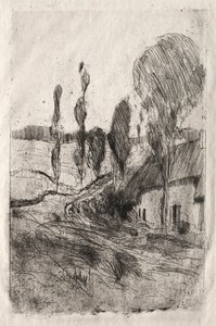 Fransk landskap, ca. 1884-89. av John Henry Twachtman