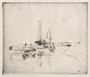 Nær Dordrecht. av John Henry Twachtman