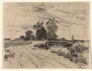 Vei med gjerde av John Henry Twachtman