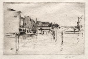 The Dock, Bridgeport, Connecticut. av John Henry Twachtman