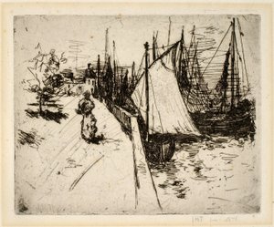 Kvinnen på kaia, Honfleur
