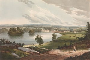 Fort Edward nr. 10 av Hudson River Portfolio, 1822-23.