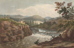 Little Falls ved Luzerne nr. 1 i Hudson River Portfolio, 1822-23. av John Hill
