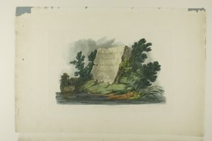Tittelside, vignett og plate en av de første pittoreske utsiktene over amerikansk natur av John Hill
