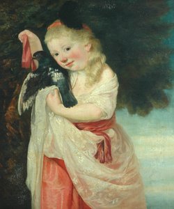 Jente med en fugl av John Hoppner
