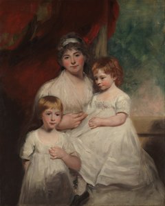 Mrs. John Garden Ann Garden, 1769-1842 og hennes barn..., 1796 eller 1797. av John Hoppner