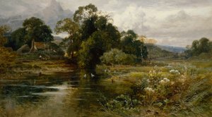 Nær Dorking, Surrey (olje på lerret) av John Horace Hooper