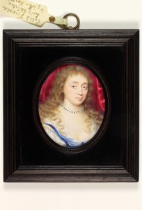 En dame kalt Teresia Lady Shirley (akvarell på vellum)