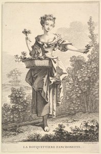 Blomsterjenta Fanchonette, 1741-63.