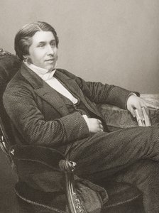 Charles Haddon Spurgeon (1834-92) gravert av D.J. Pund fra et fotografi, fra 