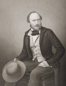 H.R.H. Prins Albert (1819-61) Prinsgemalen av Storbritannia og Irland, gravert av D.J. Pund fra et fotografi, fra 