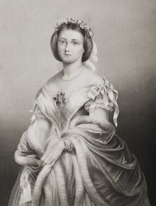 H.R.H. Prinsesse Victoria Adelaide Maria Louisa (1840-1901) Prinsesse Royal av England, gravert av D.J. Pund fra et fotografi, fra 