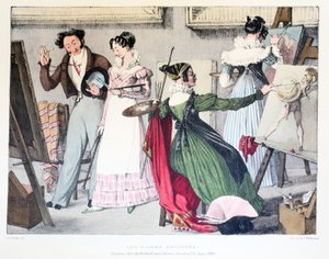 Les Dames Artistes, utgitt av Rodwell og Martin, 1820 av John James Chalon