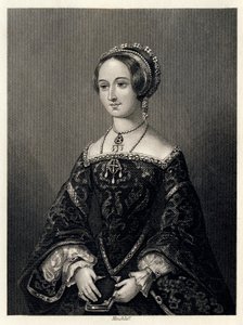 Marguerite de Navarre, dronningkonsort av Henry II av Navarre, 1864. av John James Hinchcliff
