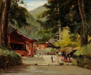 Inngang til mausoleet i Jyemiten, Nikko, Japan