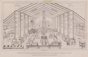 Skisse av arrangementene i Dr D B Reids klasserom, Roxburgh Place, Edinburgh (gravering) av John Johnstone