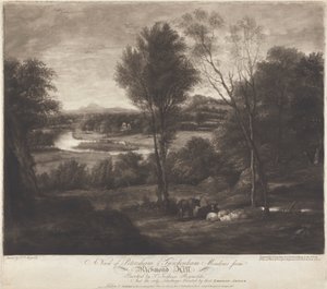 En utsikt over Petersham & Twickenham Meadows fra Richmond Hill av John Jones