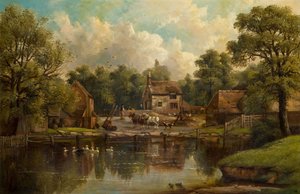 Gård i Wood Lane, Handsworth, 1850-1908. av John Joseph Hughes