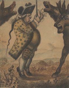 Mr. Alexander Campbell, organist, Conducting Three Braying Asses, 1782. av John Kay